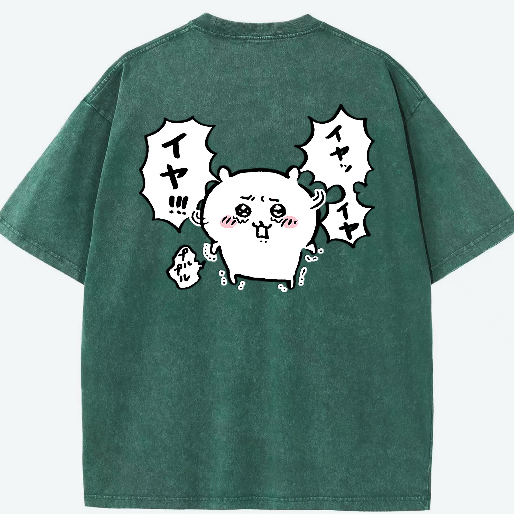 （画像用） ちいかわ ちいかわ Chii-kawa chiikawa 綿100% ヴィンテージ風 半袖Tシャツ（背面プリント）